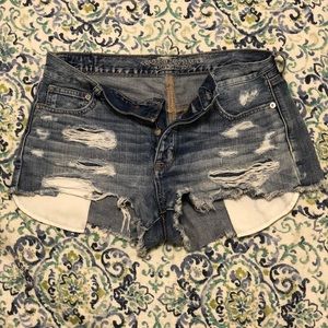 AE Distressed denim shorts